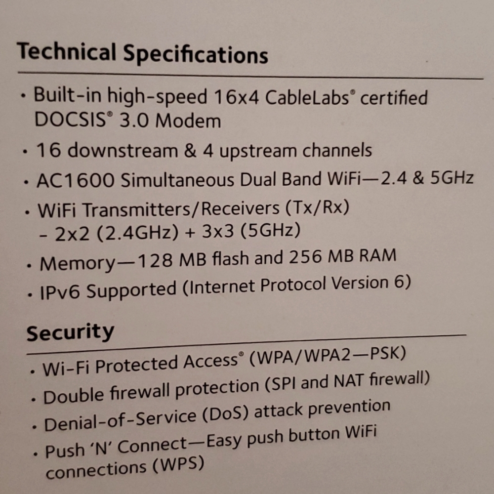 NEW Netgear AC 1600 WiFi Cable Modem Router - Picture 6 of 7